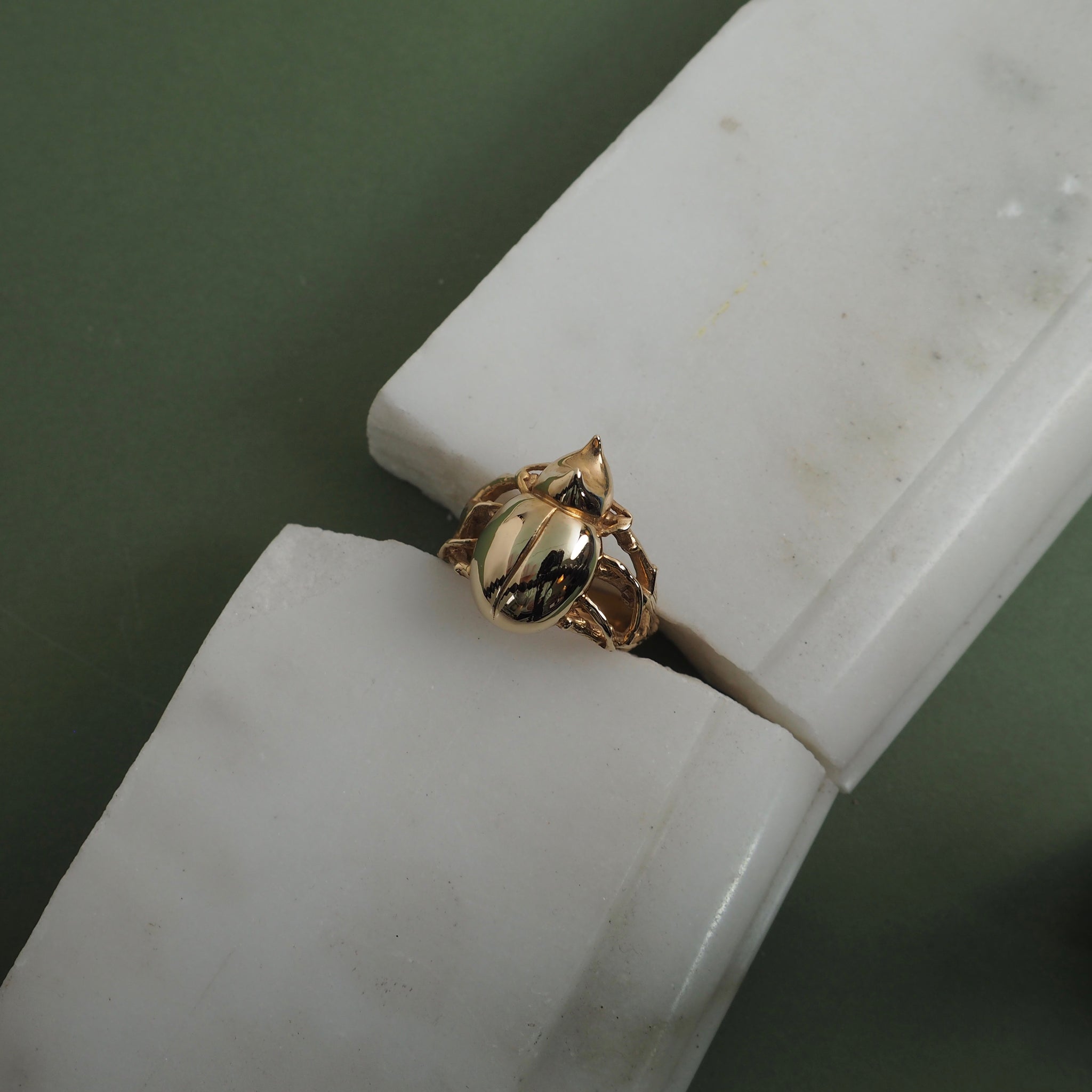 14kt Yellow Gold SCARAB Ring Real Insect Jewelry Bug Ring Made to Order -  Etsy