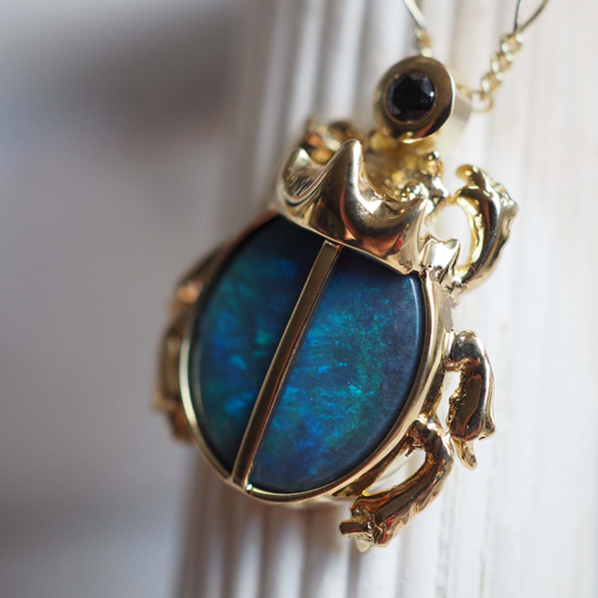 Heirloom Opal Scarab Necklace by Yasmin Everley