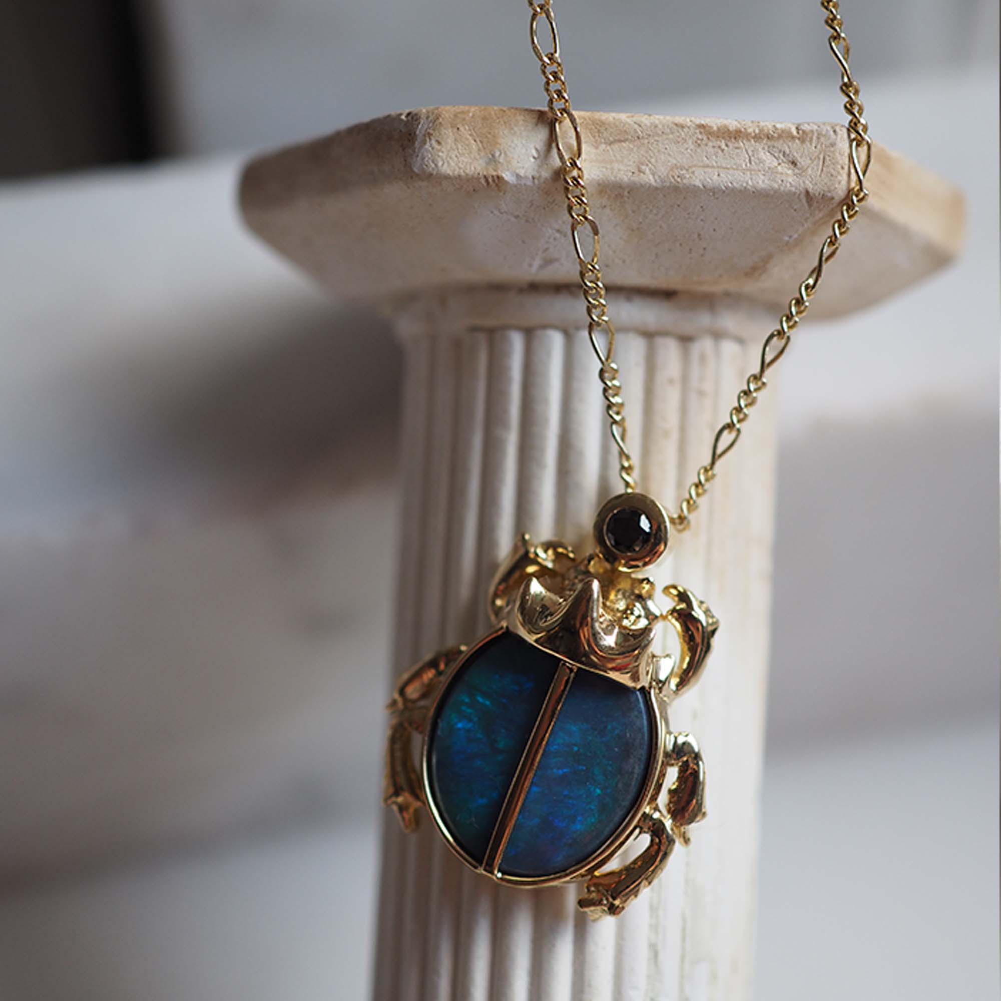Heirloom Opal Scarab Necklace by Yasmin Everley