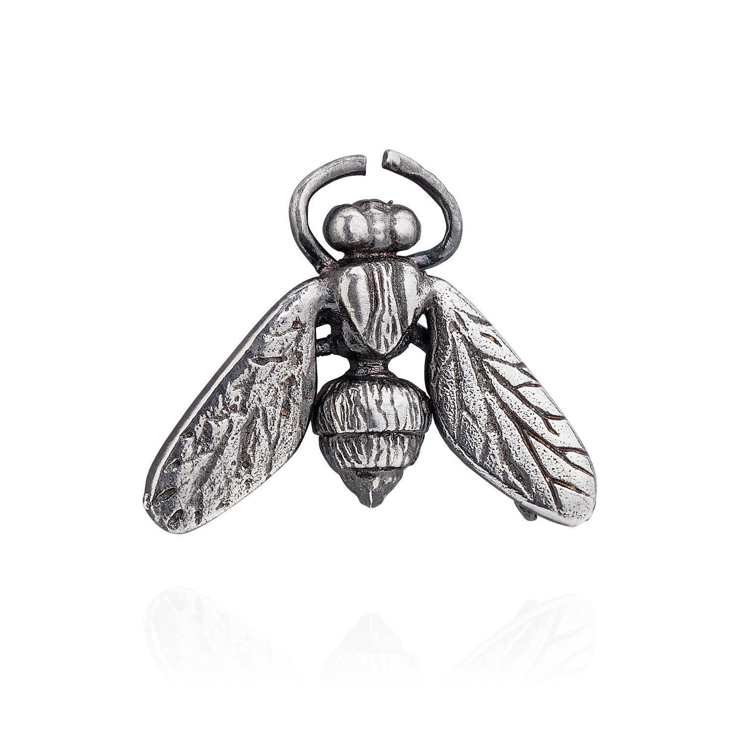 Dark Silver Hoverfly Lapel Pin