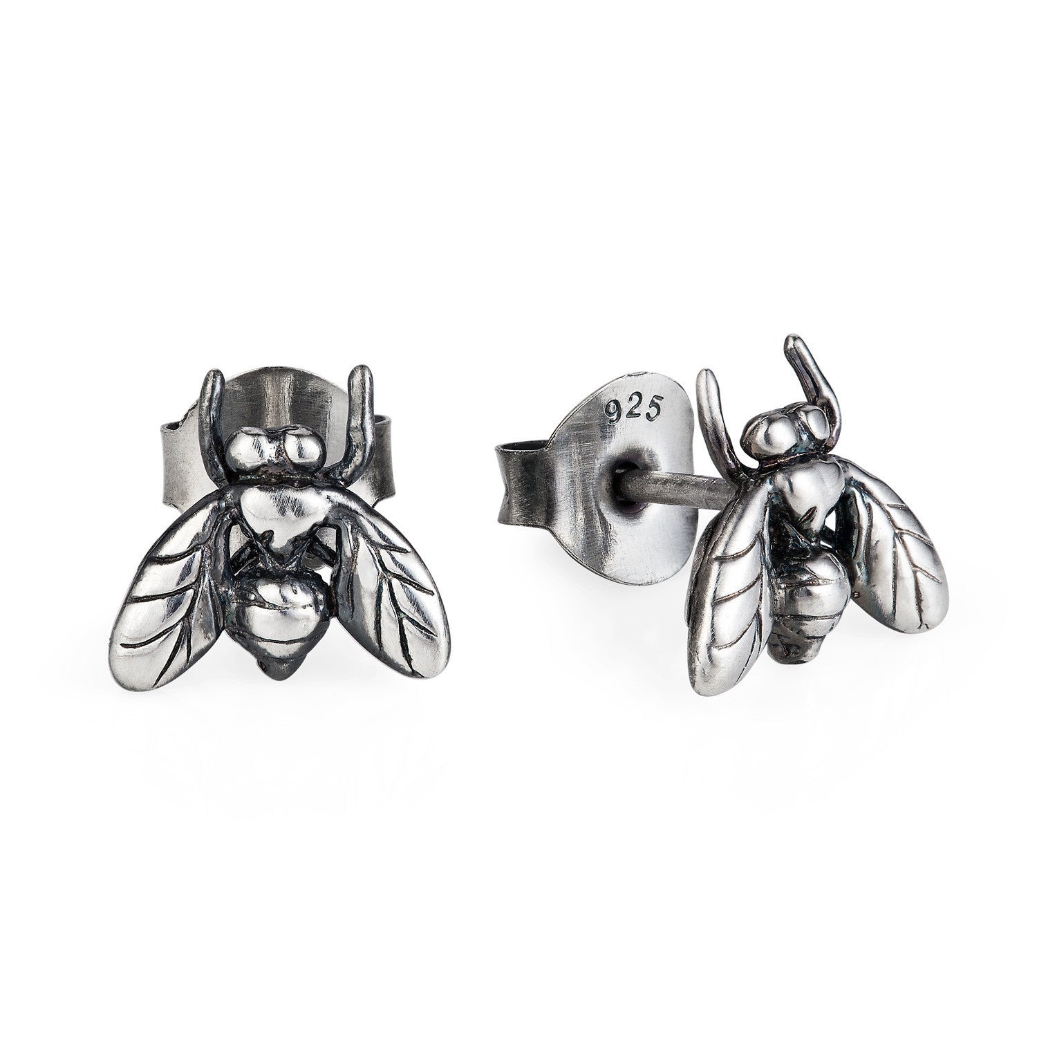 Dark Silver Little Fly Earrings