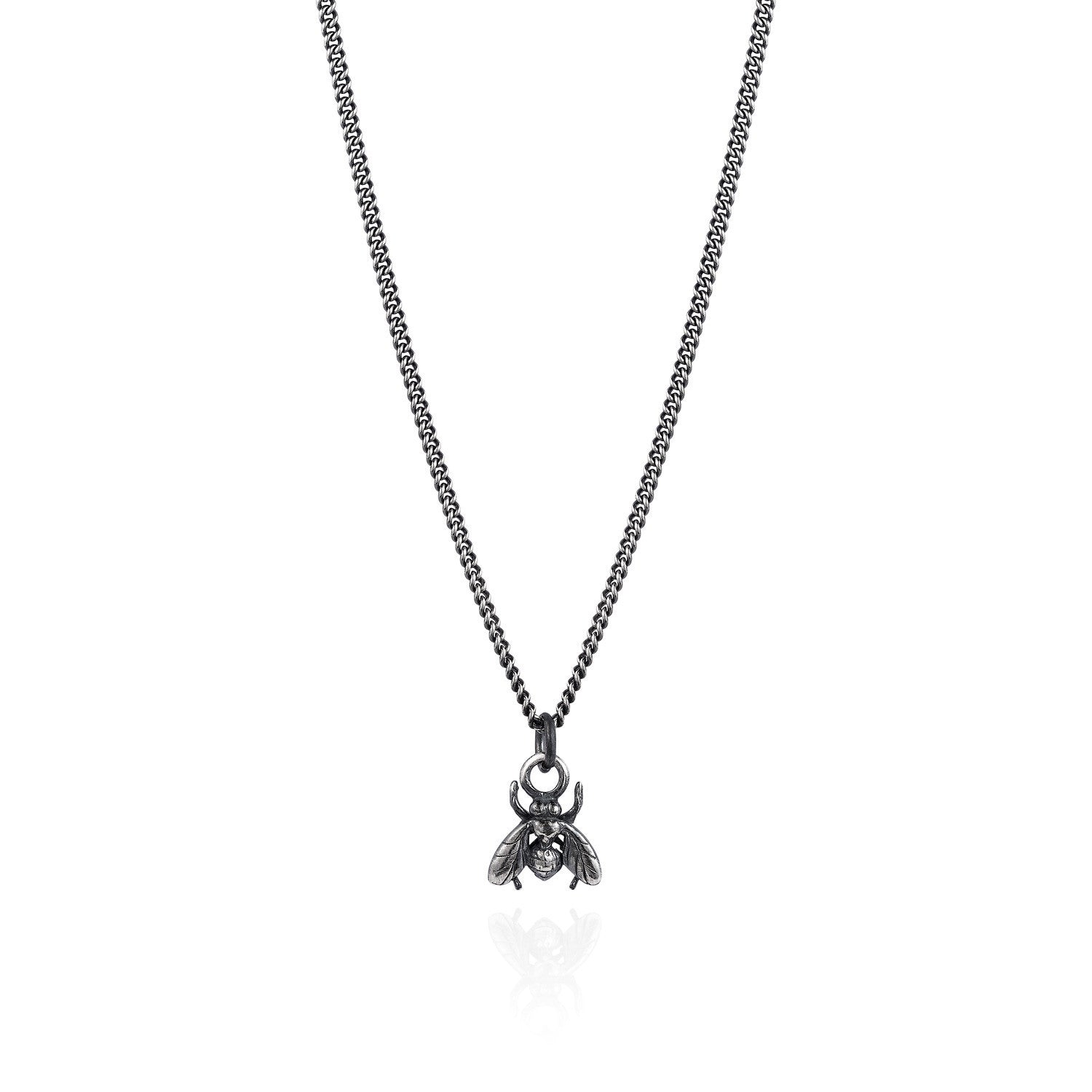 Dark Silver Little Fly Necklace