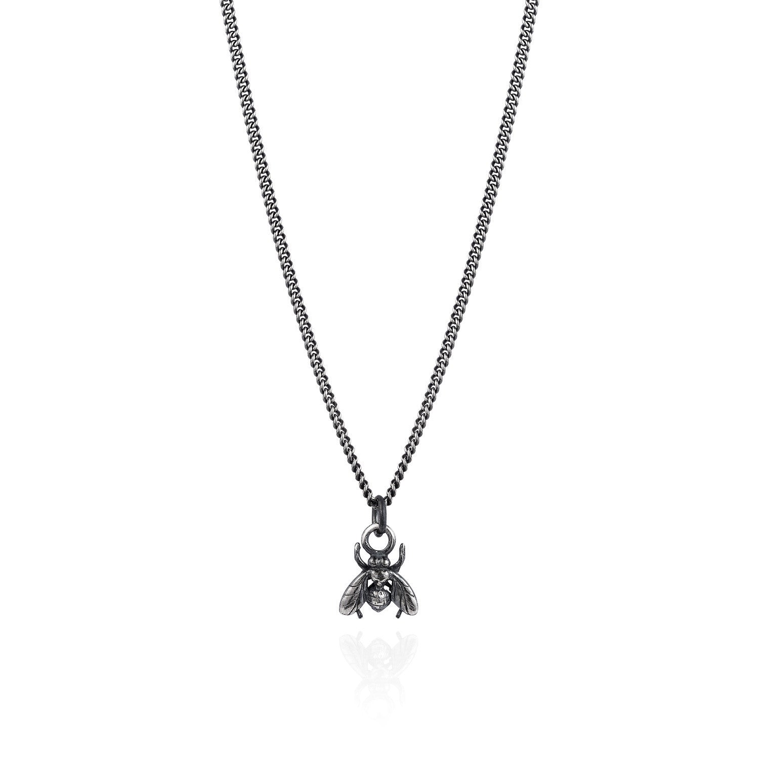 Dark Silver Little Fly Necklace