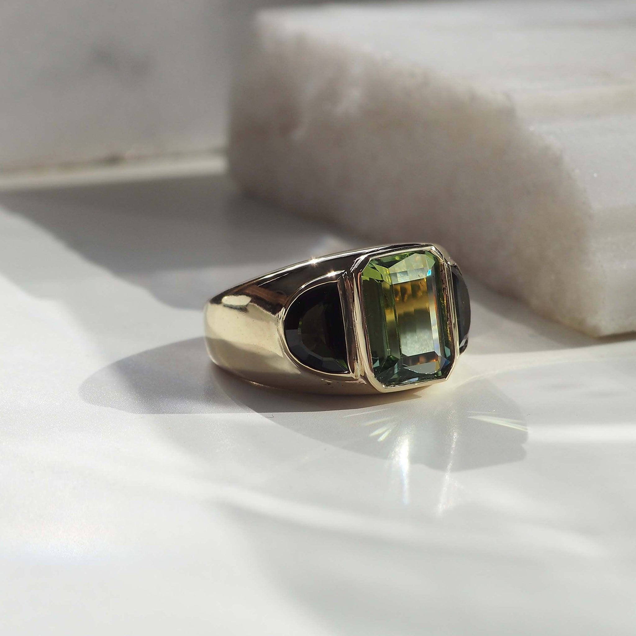 Tourmaline Trilogy Ring by Yasmin Everley