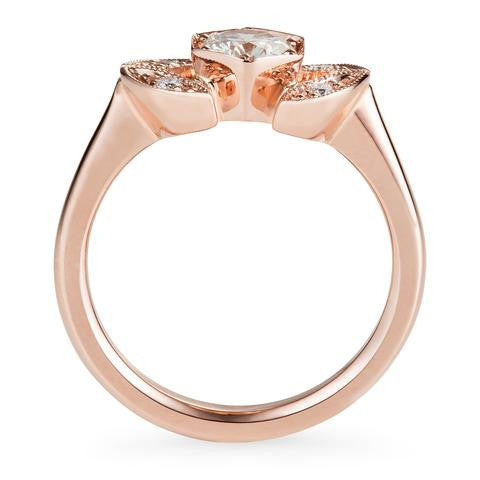 Hexagonal Rose Gold Bespoke Engagement Ring