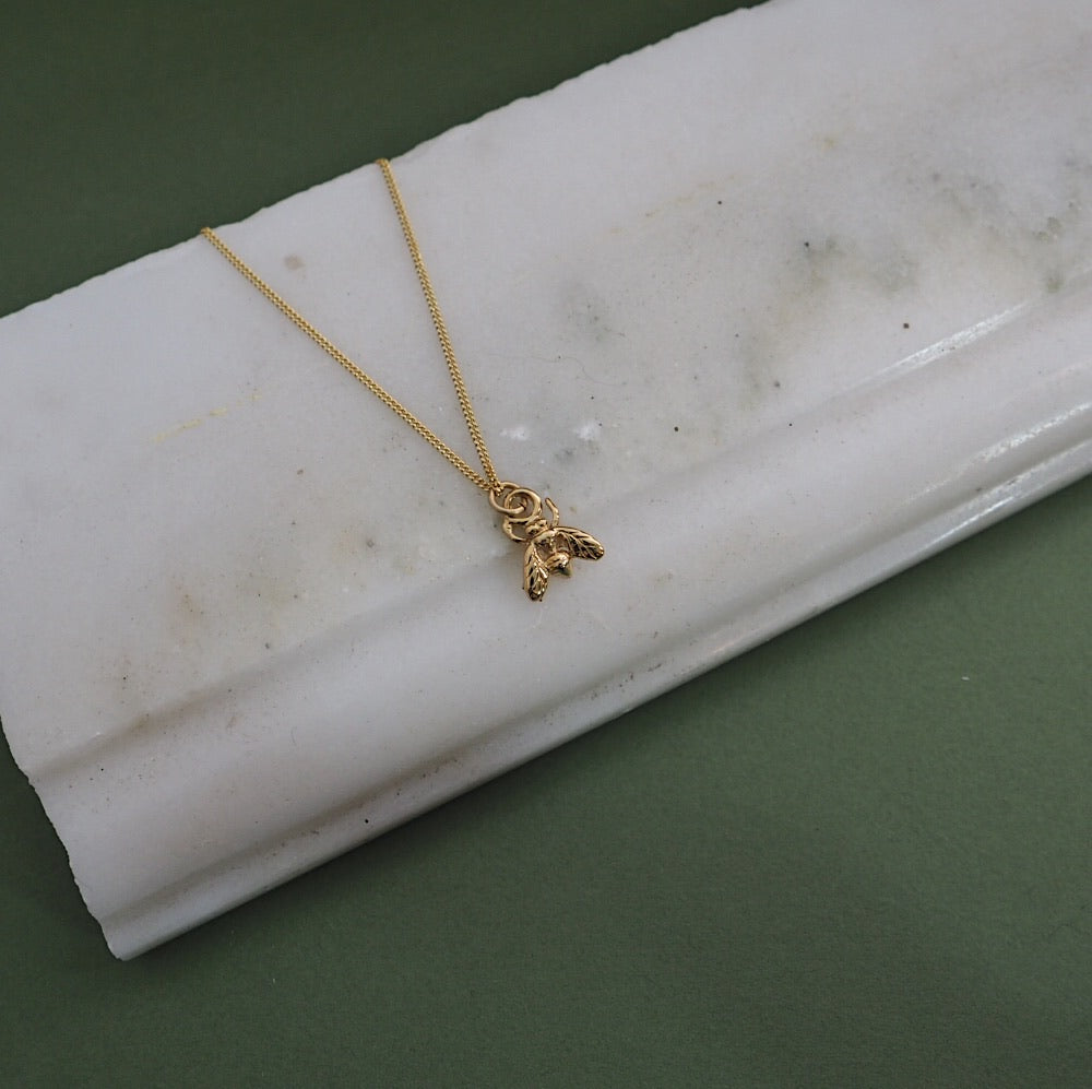 9ct Gold Little Fly Necklace by Yasmin Everley