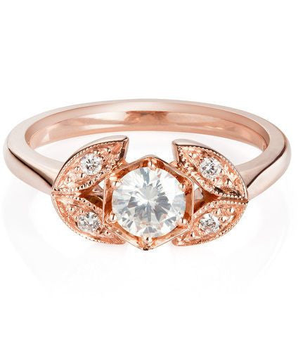 Hexagonal Rose Gold Bespoke Engagement Ring